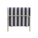 Méridienne rayée pour salon de jardin modulable 
