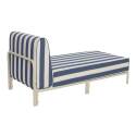 Méridienne rayée pour salon de jardin modulable 