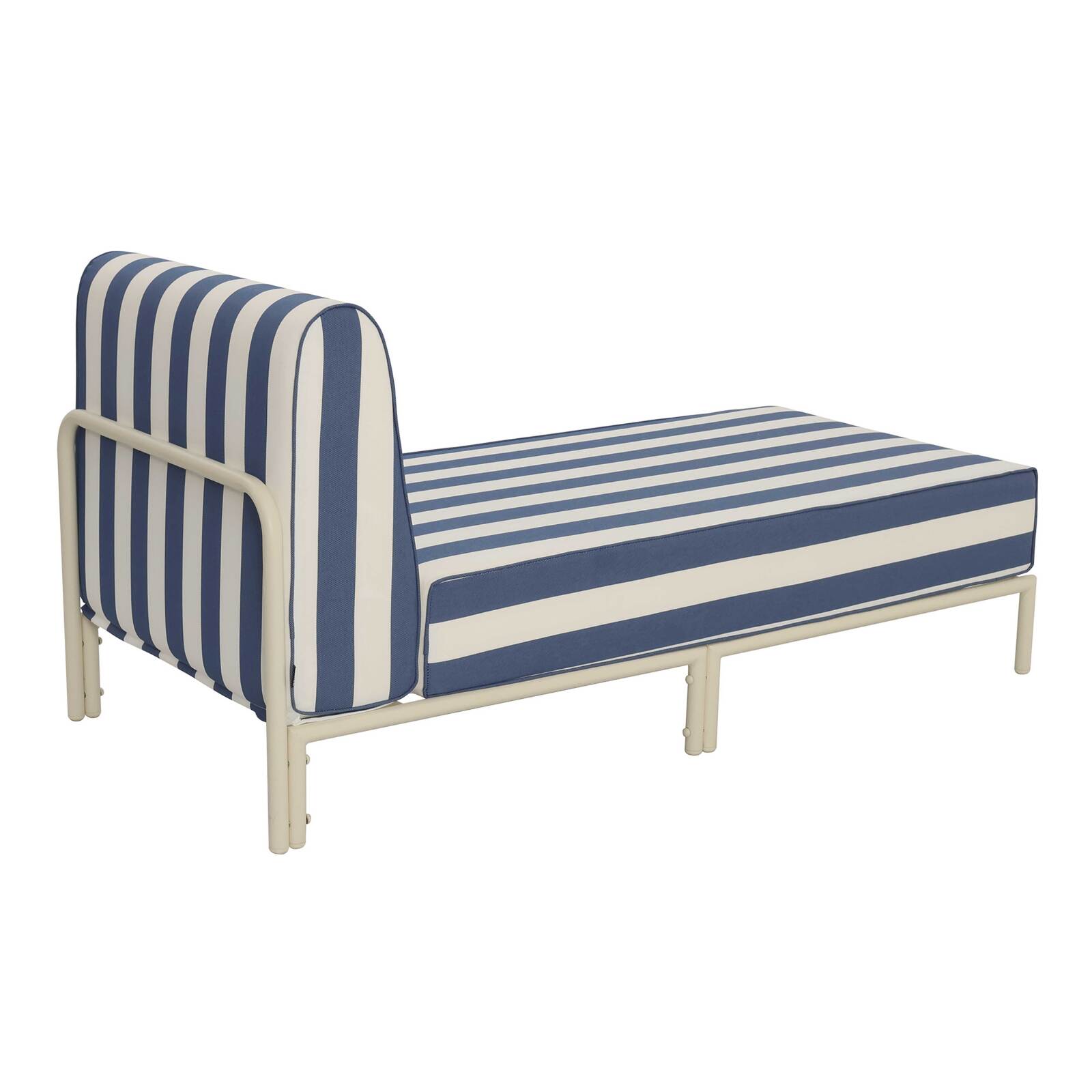 Méridienne rayée pour salon de jardin modulable 