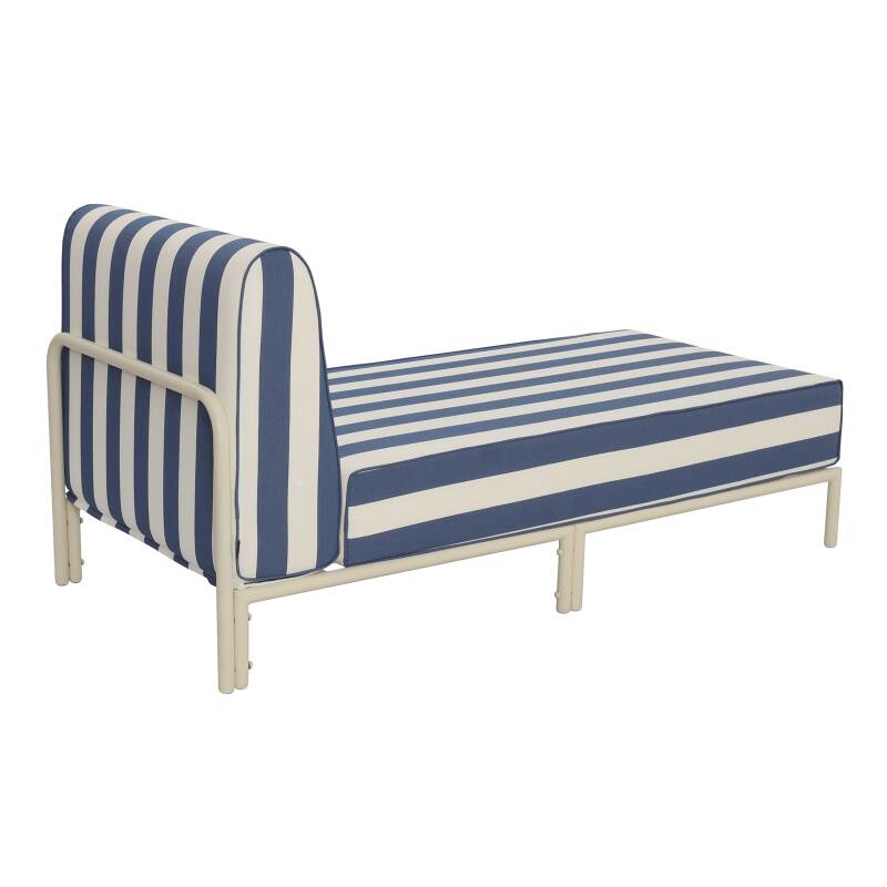 Méridienne rayée pour salon de jardin modulable  (4/8)