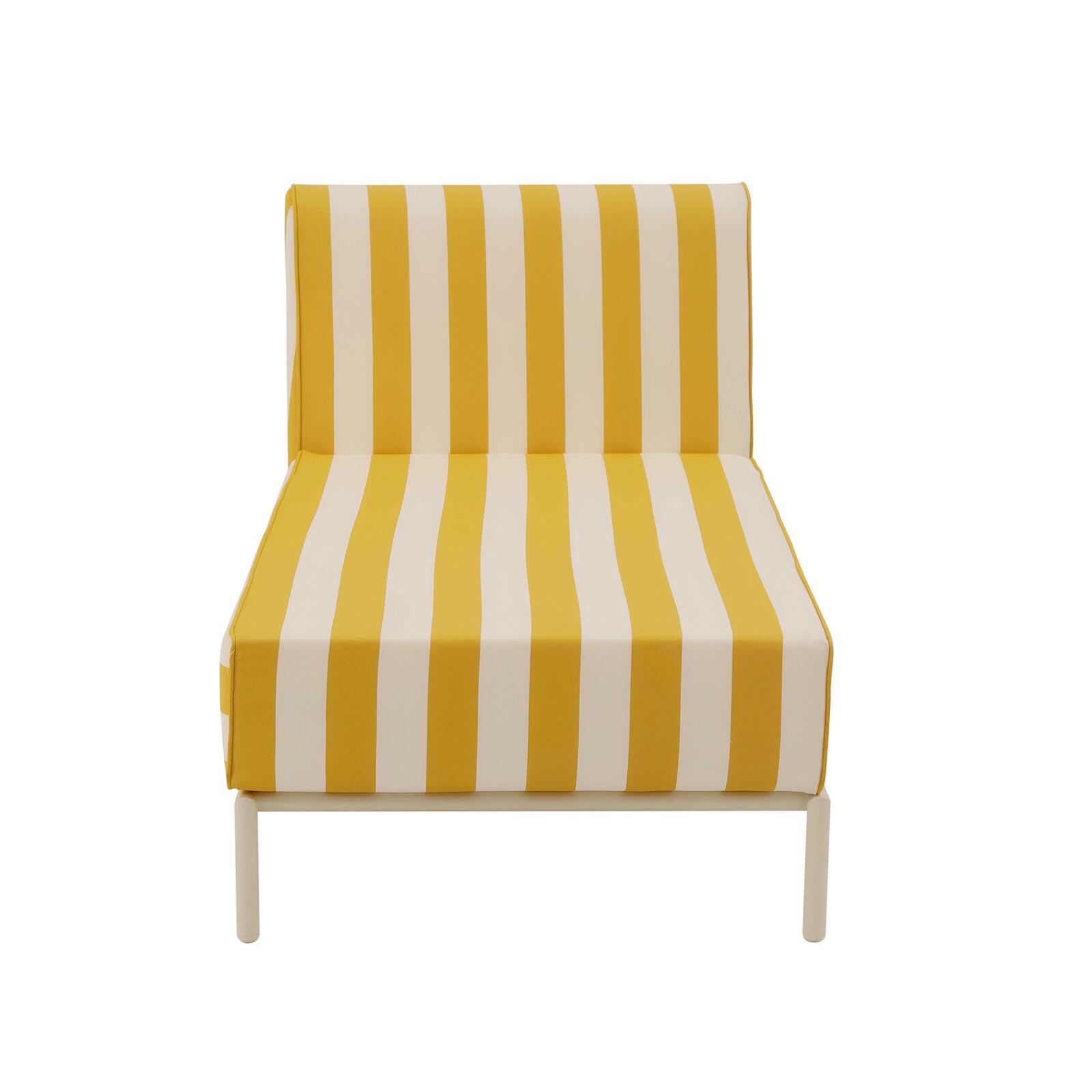 Méridienne rayée pour salon de jardin modulable 