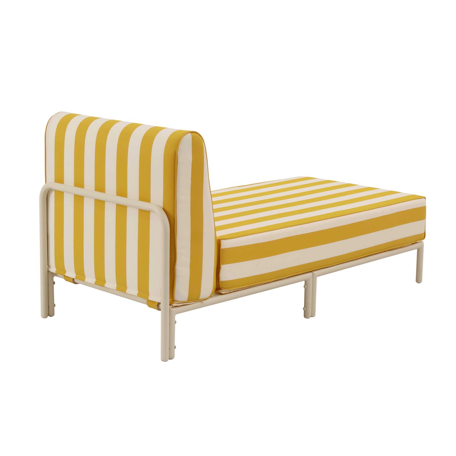 Méridienne rayée pour salon de jardin modulable 