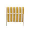 Méridienne rayée pour salon de jardin modulable 