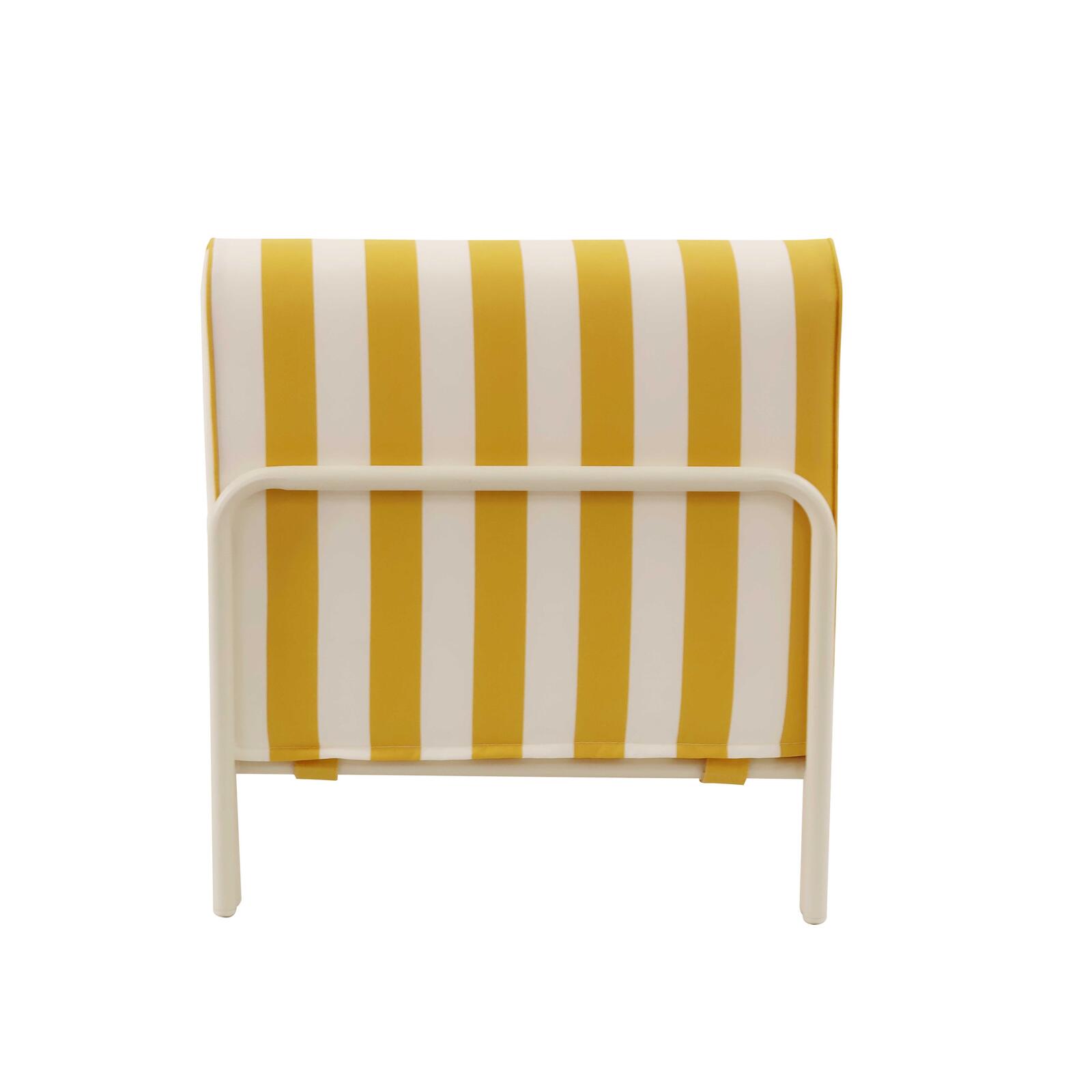 Méridienne rayée pour salon de jardin modulable 