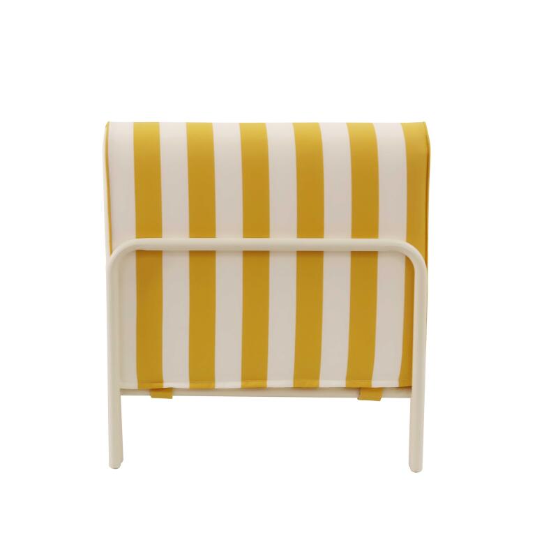 Méridienne rayée pour salon de jardin modulable  (4/5)