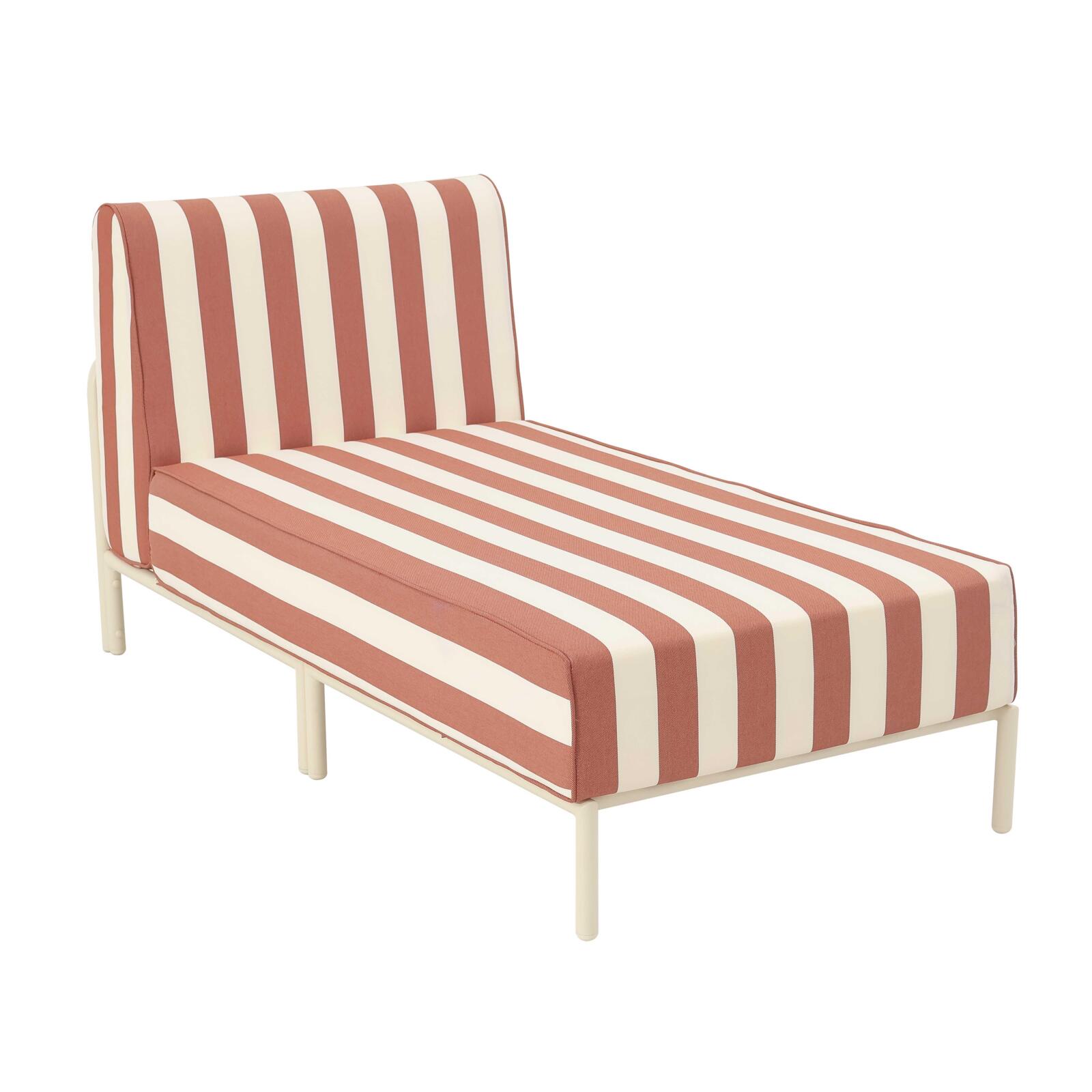 Méridienne rayée pour salon de jardin modulable 