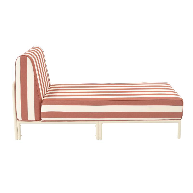 Méridienne rayée pour salon de jardin modulable  (4/8)