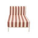 Méridienne rayée pour salon de jardin modulable 