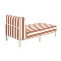 Méridienne rayée pour salon de jardin modulable 