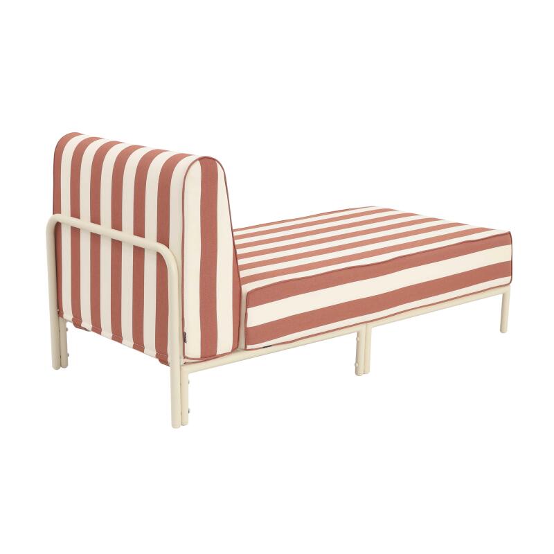 Méridienne rayée pour salon de jardin modulable  (3/8)