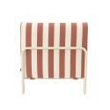 Méridienne rayée pour salon de jardin modulable 