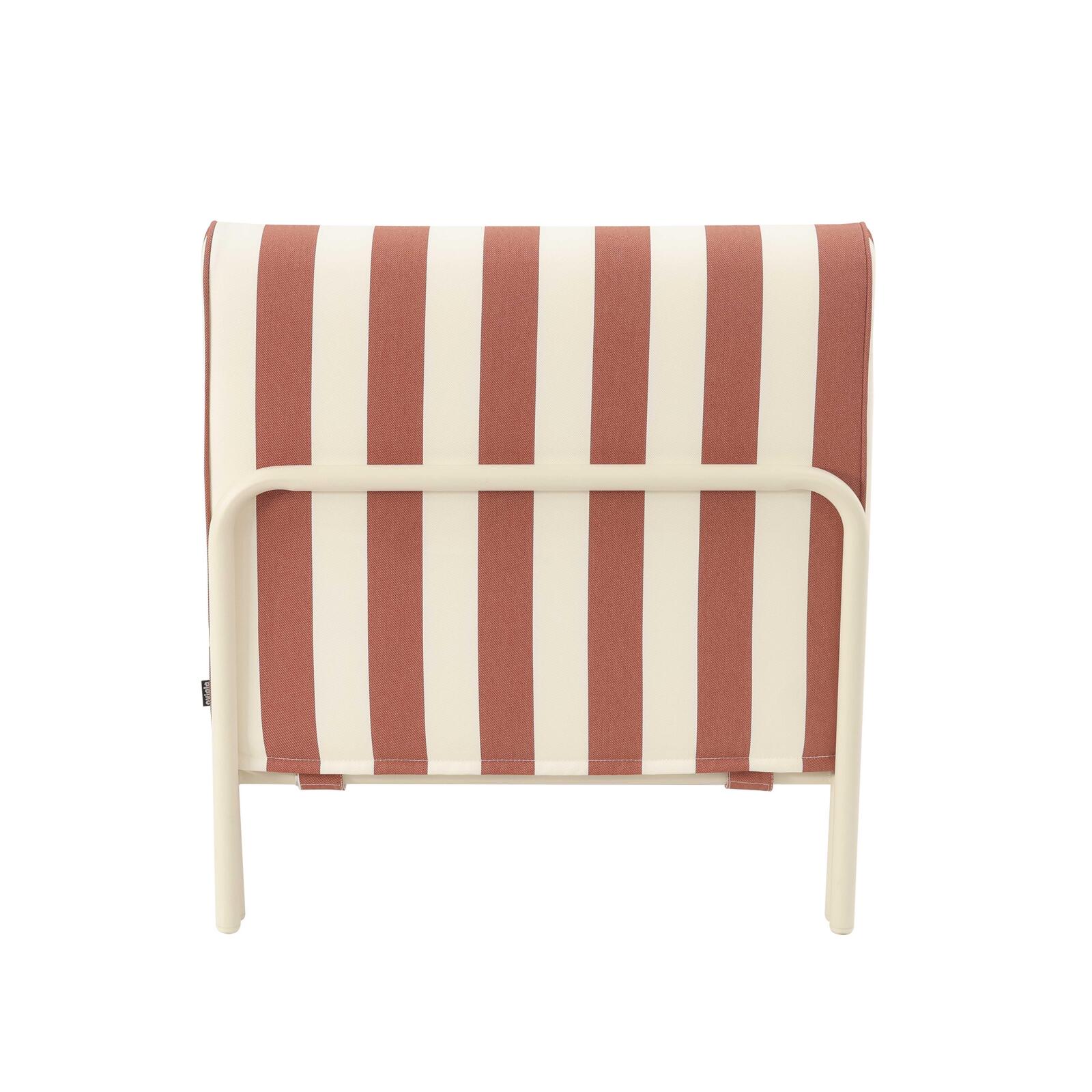 Méridienne rayée pour salon de jardin modulable 