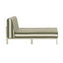 Méridienne rayée pour salon de jardin modulable 