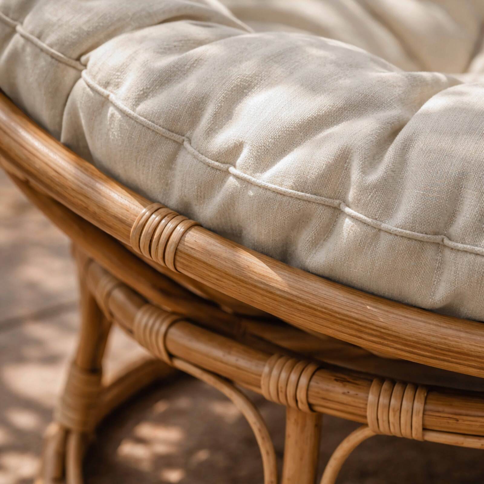 Fauteuil papasan de jardin en rotin synthétique