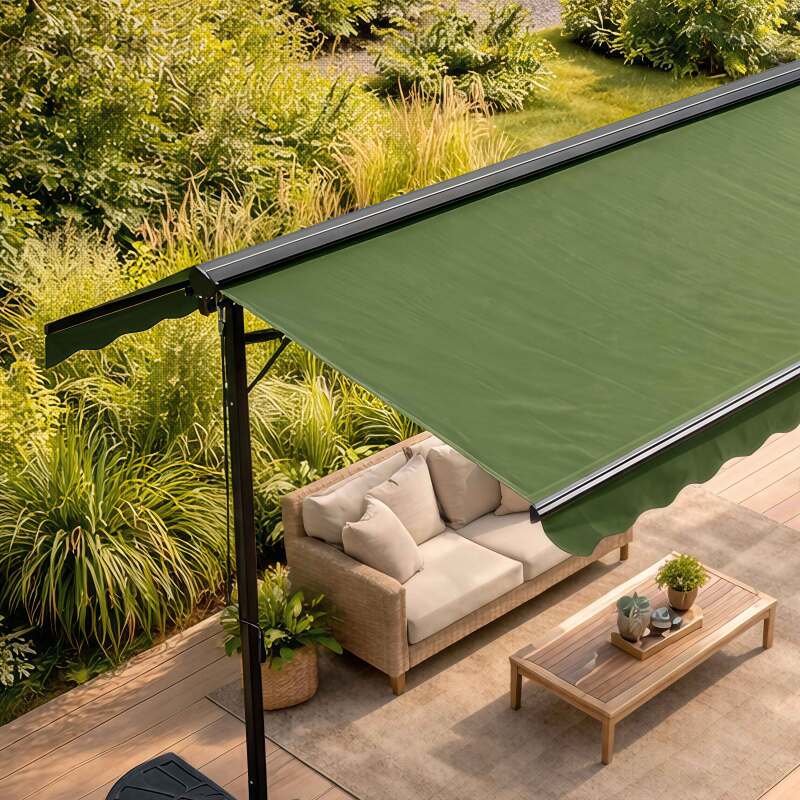 Store banne double pente (3 x 4m) et 4 dalles de lestage (2/7)