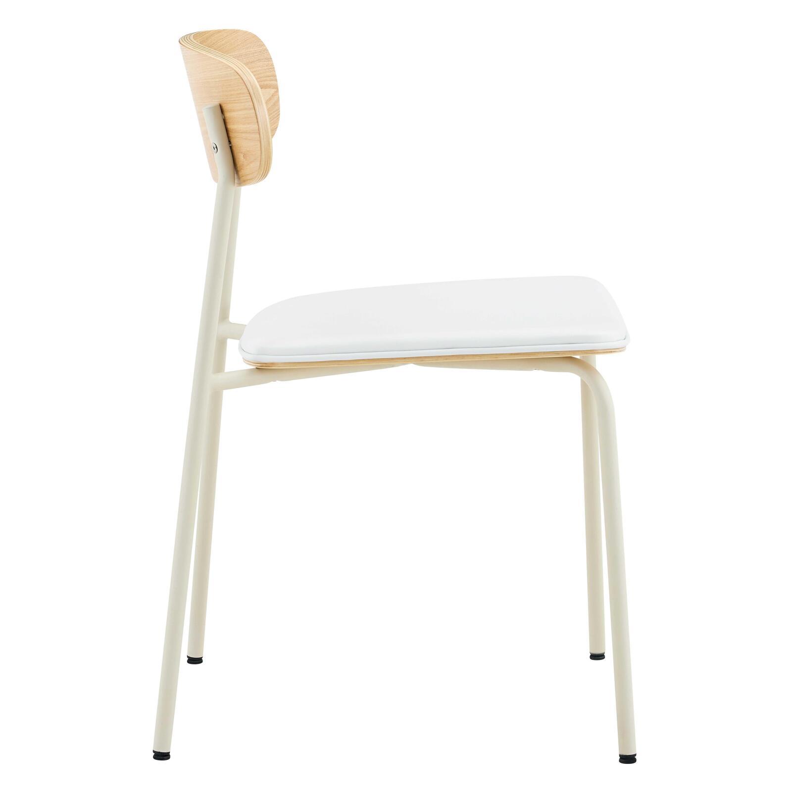 Chaises effet cuir en bois et métal - Lot de 2