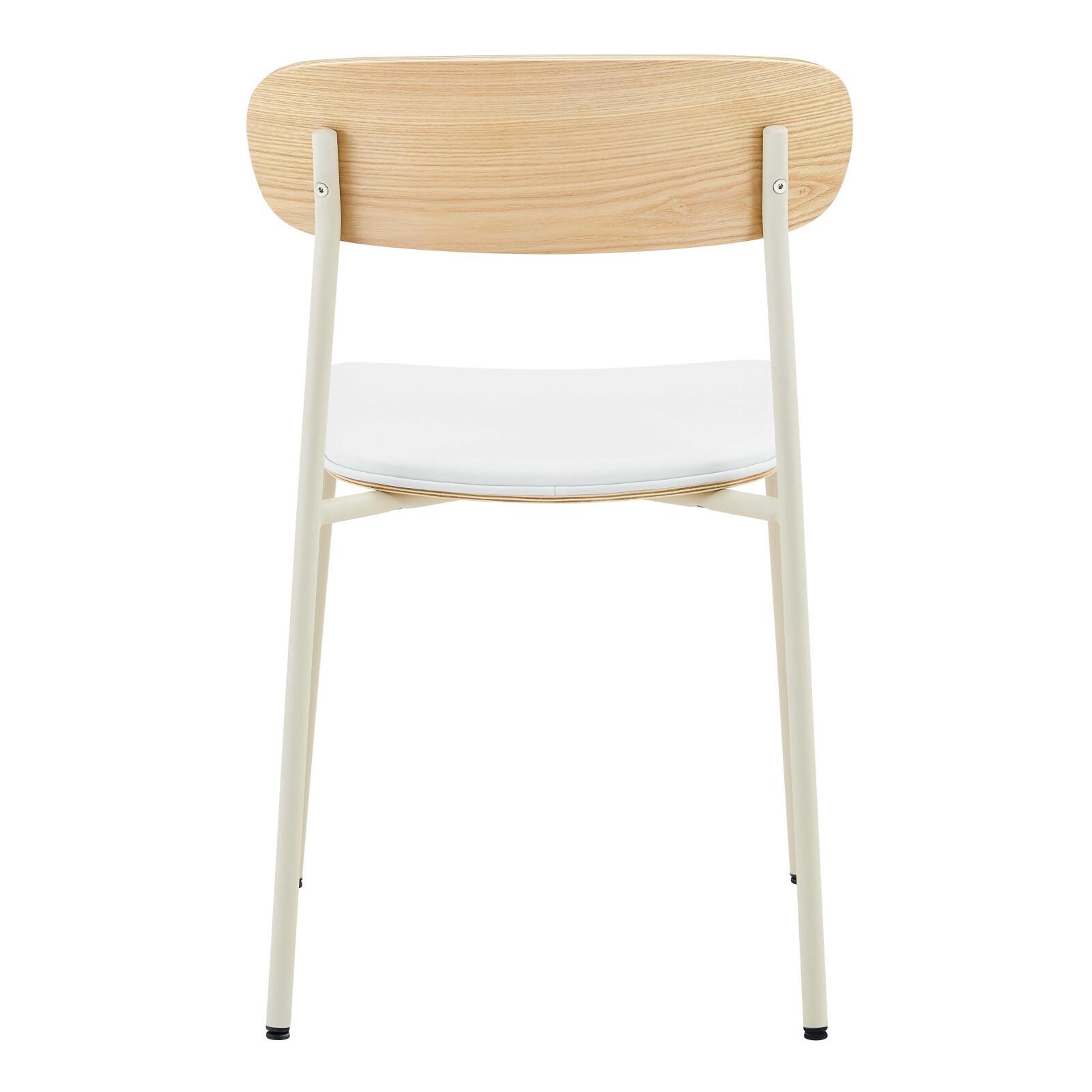 Chaises effet cuir en bois et métal - Lot de 2