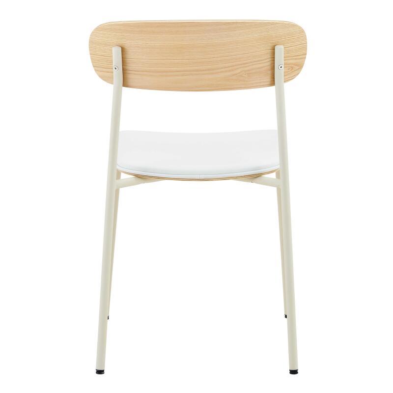 Chaises effet cuir en bois et métal - Lot de 2 (6/7)