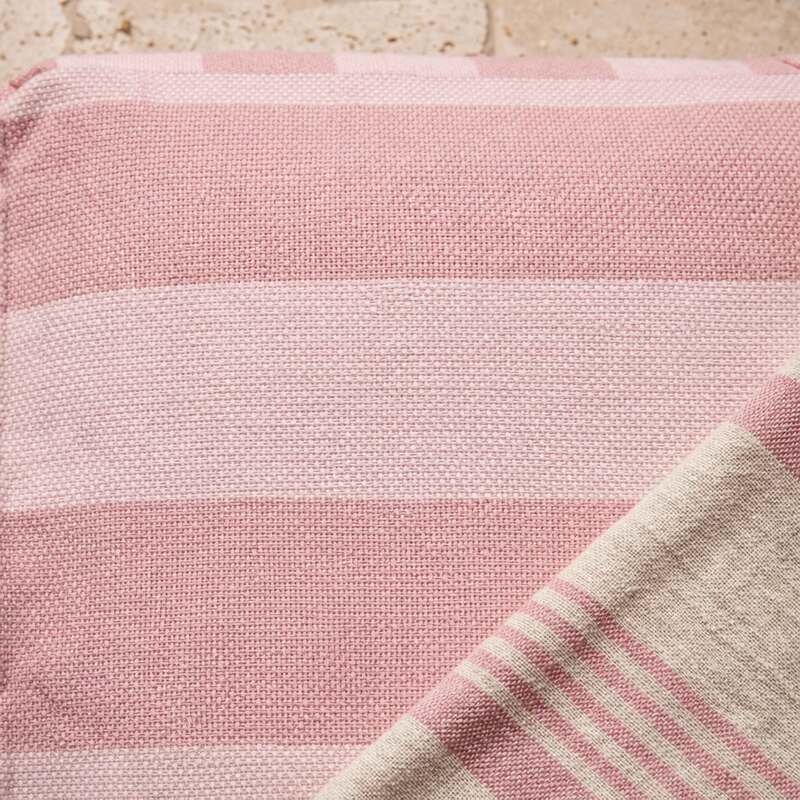 Salon de jardin modulable 2 places avec 2 méridiennes rayées (3/6)