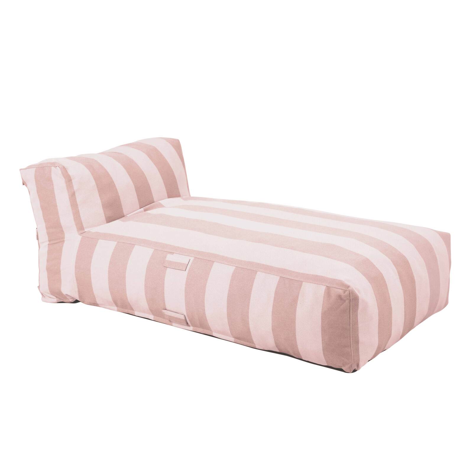 Salon de jardin modulable 2 places avec 2 méridiennes rayées