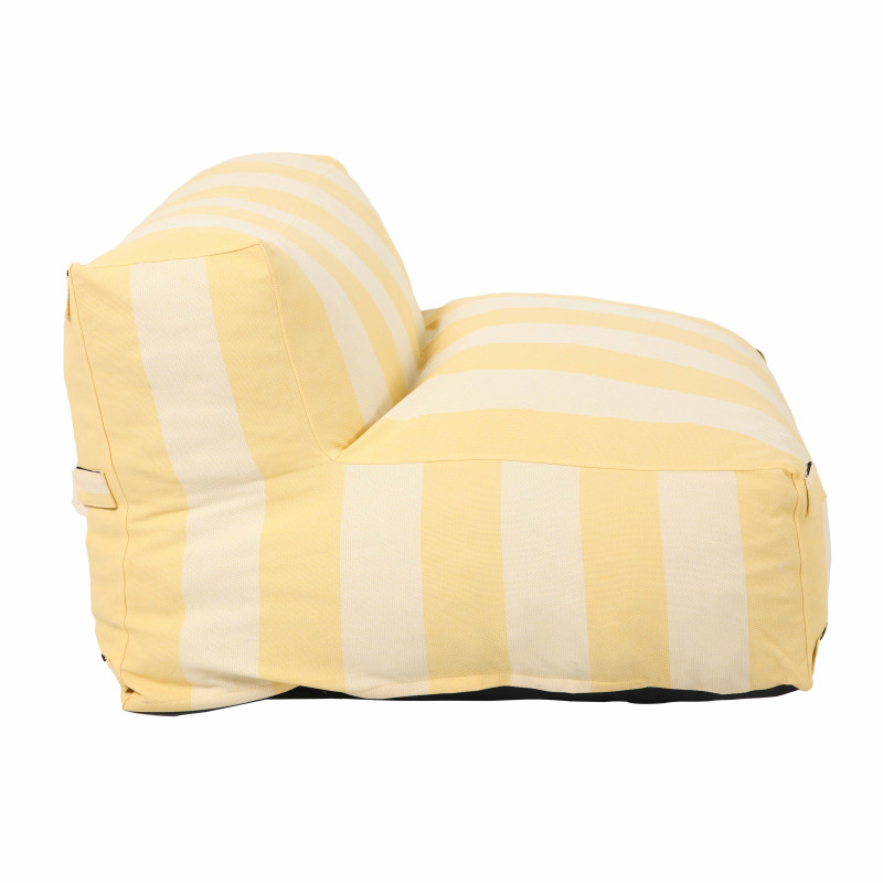 Salon de jardin modulable 2 places avec 2 chauffeuses rayées (6/7)