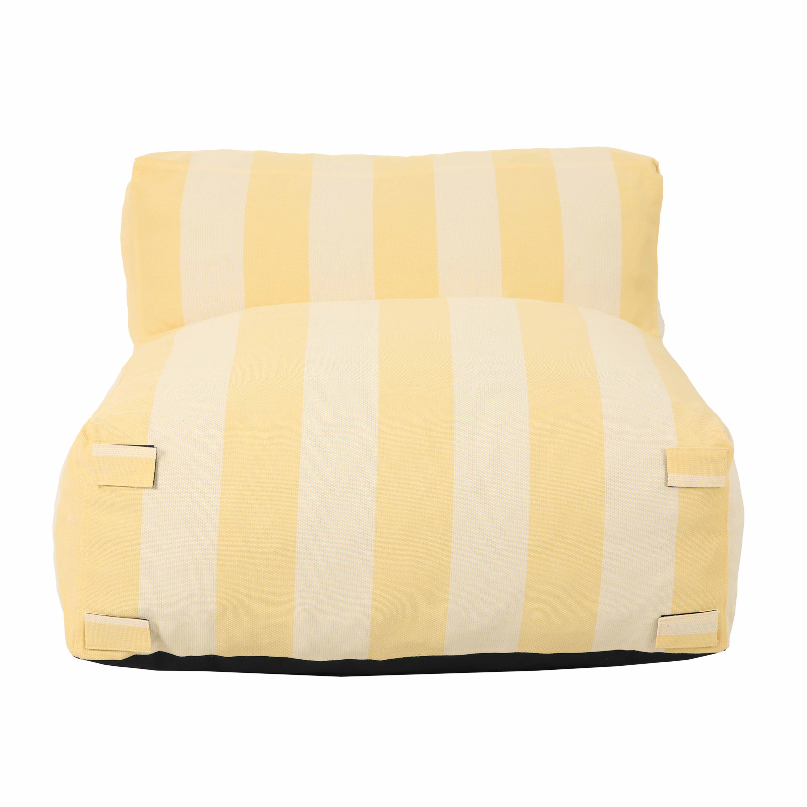 Salon de jardin modulable 2 places avec 2 chauffeuses rayées