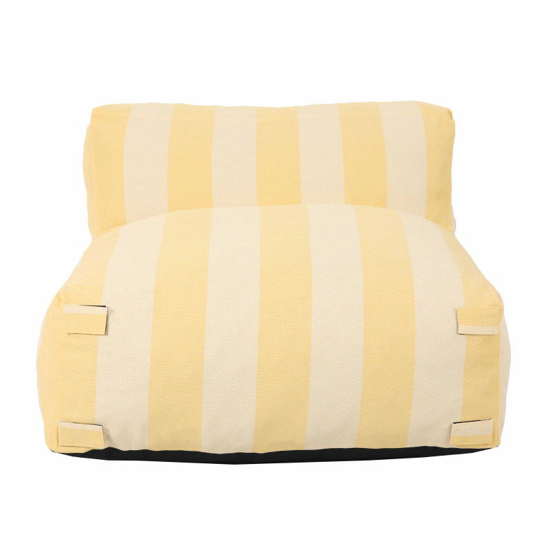 Salon de jardin modulable 2 places avec 2 chauffeuses rayées (5/7)