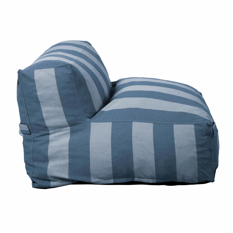 Salon de jardin modulable 2 places avec 2 chauffeuses rayées (6/7)