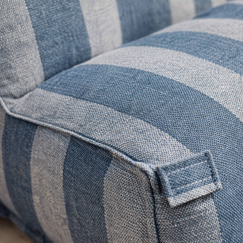 Salon de jardin modulable 2 places avec 2 chauffeuses rayées (3/7)