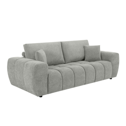 Canapé 3 places en tissu avec coussins | Oviala