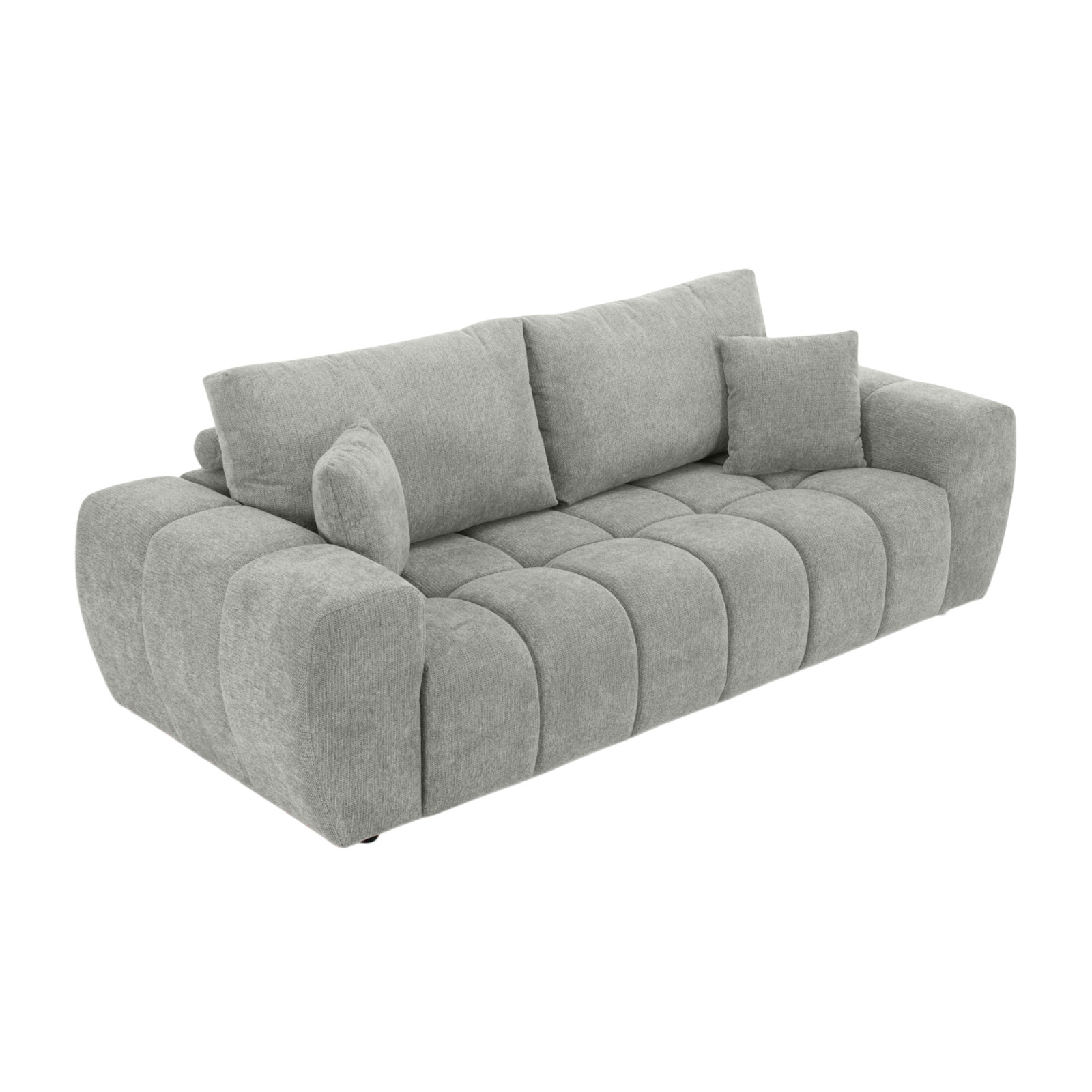 Canapé 3 places en tissu avec coussins