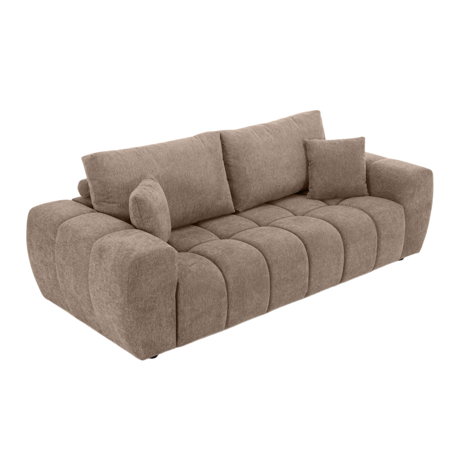 Canapé 3 places en tissu avec coussins