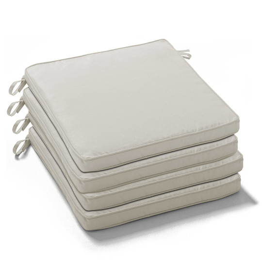 Lot de 4 galettes de chaise d'extérieur à unies | Oviala