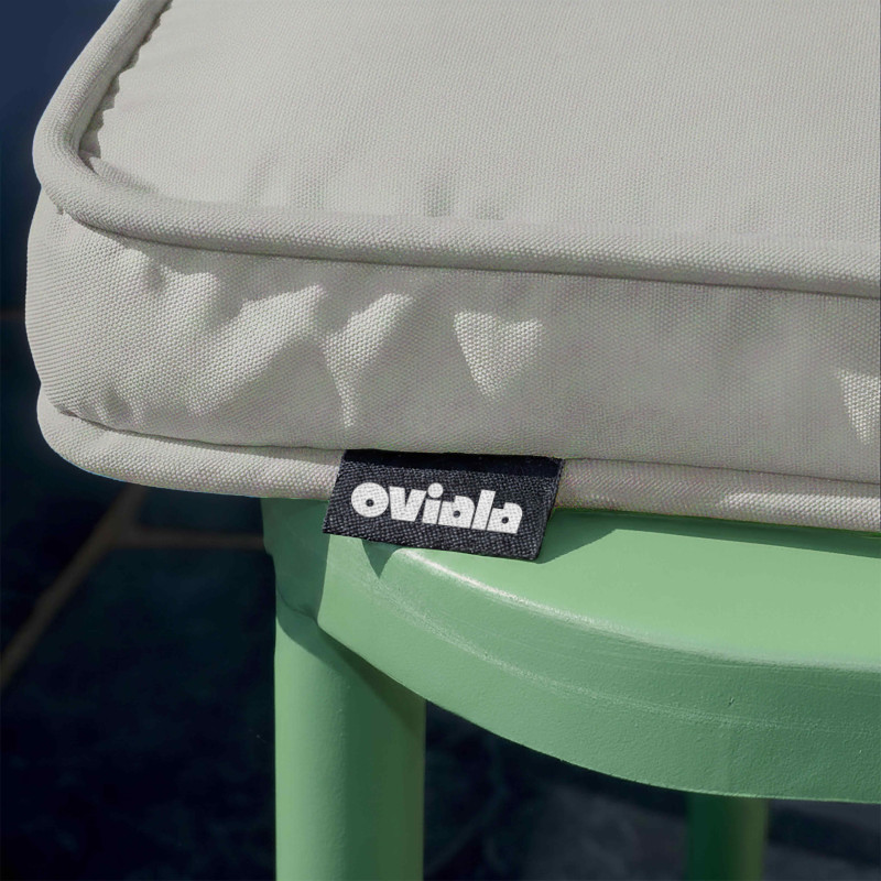 Lot de 4 galettes de chaise d'extérieur unies 40 x 40 cm (5/6)