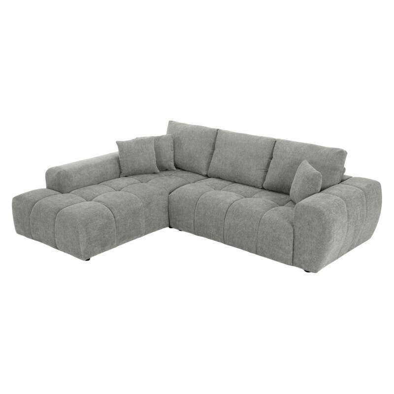 Canapé d'angle 3 places en tissu avec méridienne gauche et coussins (8/9)