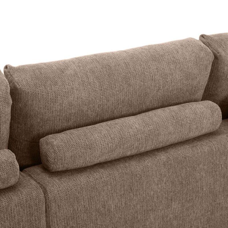 Canapé d'angle 3 places en tissu avec méridienne gauche et coussins (5/8)