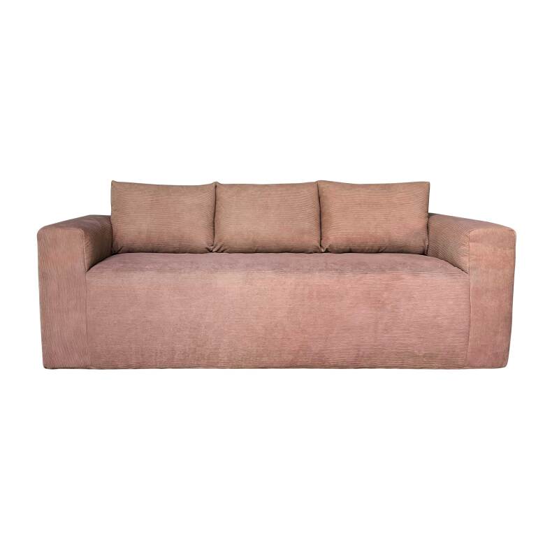 Canapé 3 places en tissu côtelé avec coussins (4/9)