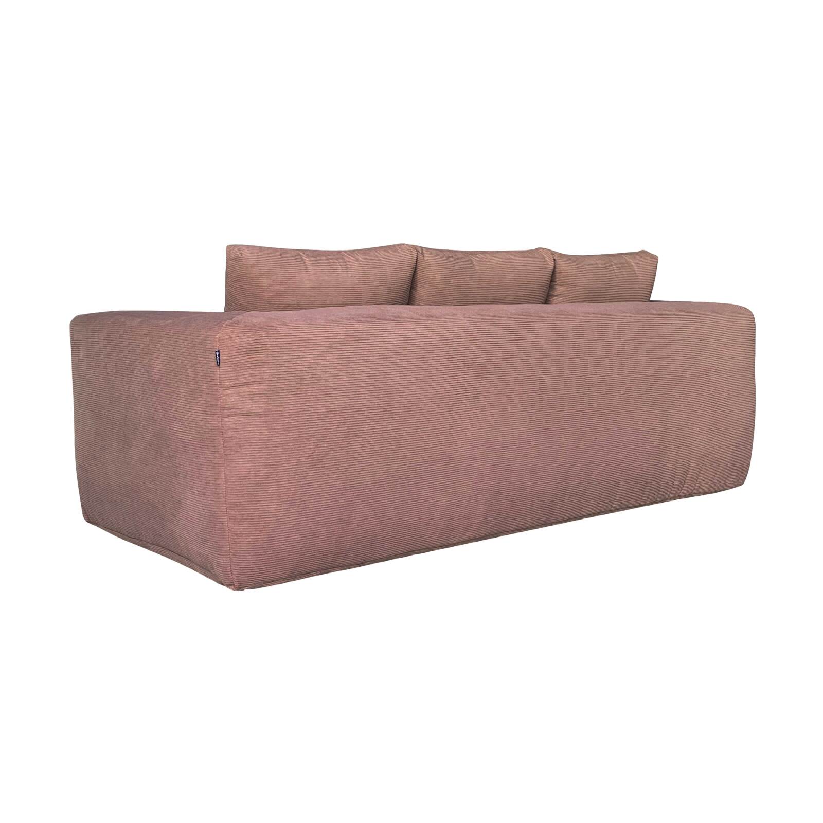 Canapé 3 places en tissu côtelé avec coussins