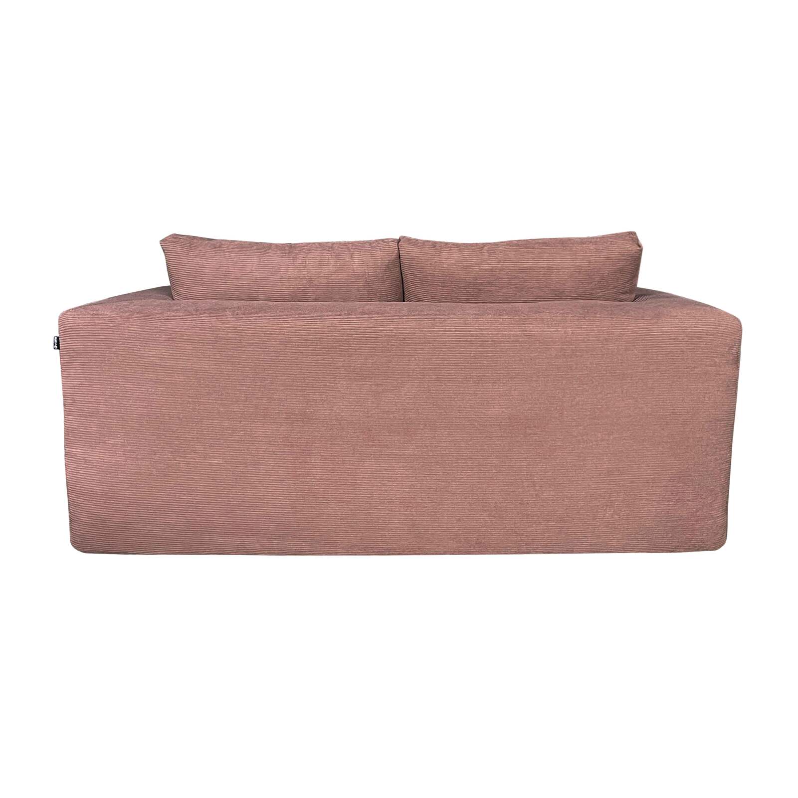 Canapé 2 places en tissu côtelé avec coussins