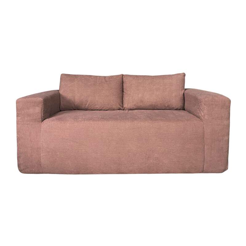 Canapé 2 places en tissu côtelé avec coussins (3/8)