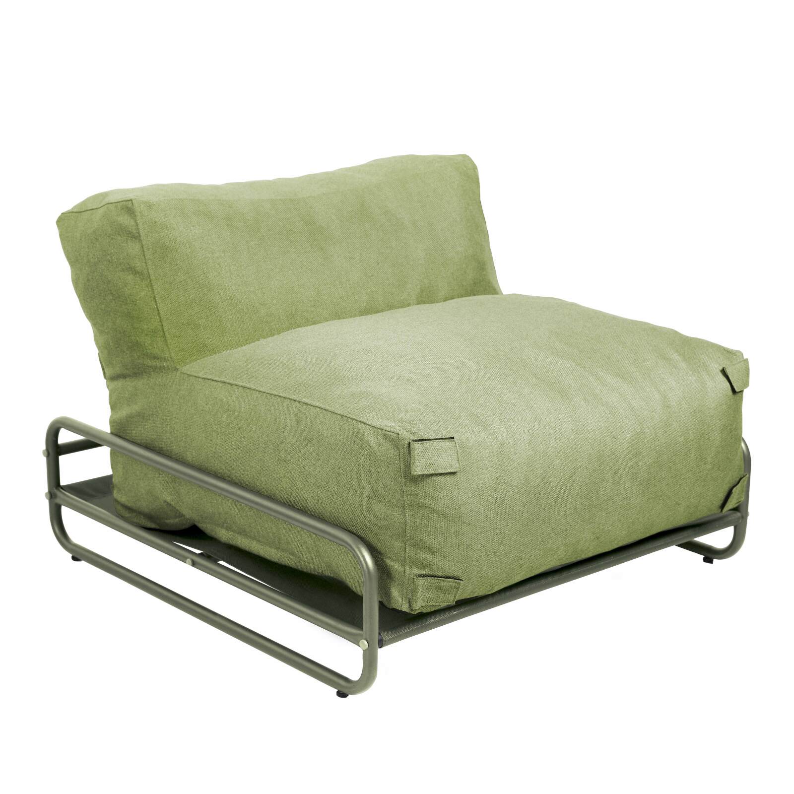 Chauffeuse pour salon de jardin modulable avec structure