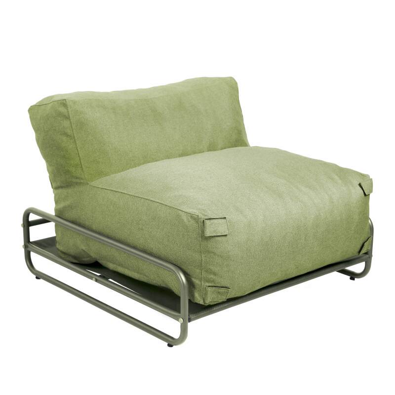 Chauffeuse pour salon de jardin modulable avec structure