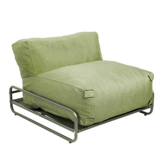 Chauffeuse pour salon de jardin modulable avec structure