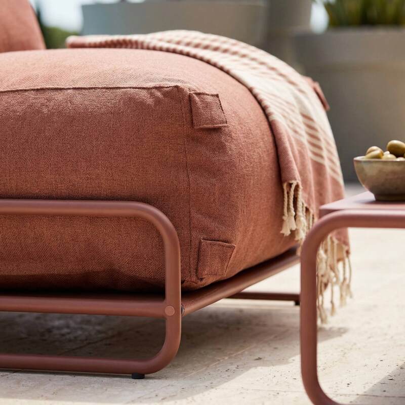 Chauffeuse pour salon de jardin modulable avec structure (3/7)