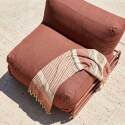 Chauffeuse pour salon de jardin modulable avec structure
