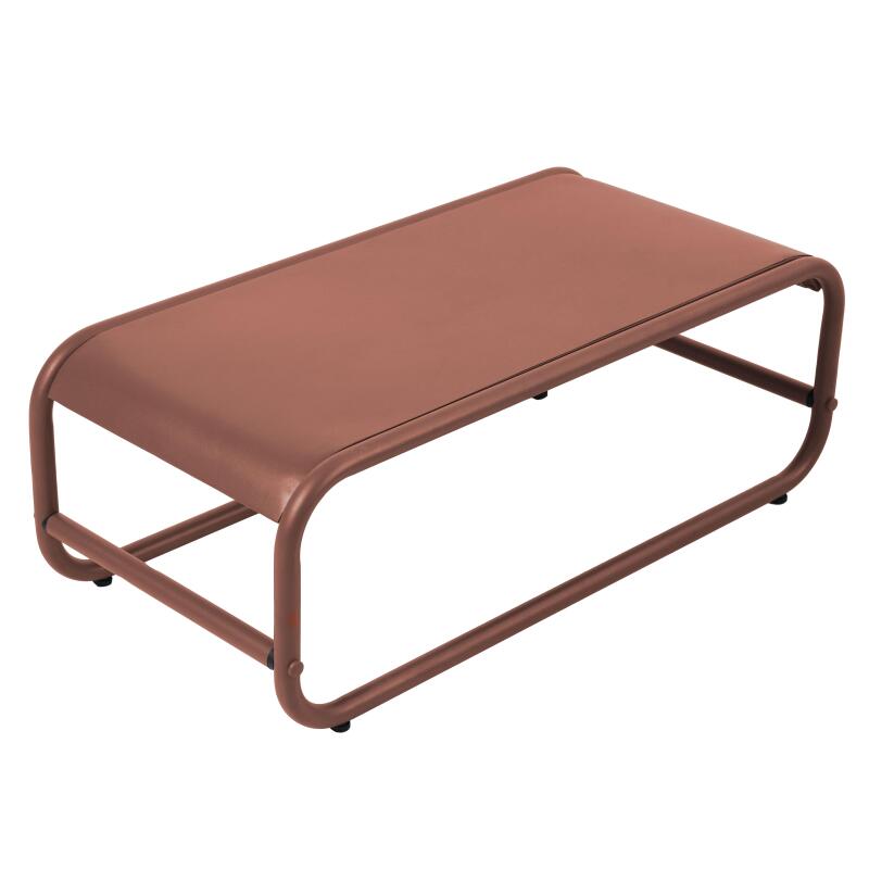 Table basse de jardin rectangulaire en métal 85x40x30 cm