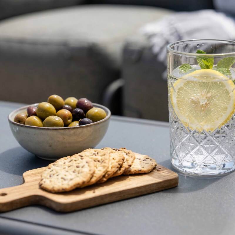 Table basse de jardin rectangulaire en métal 85x40x30 cm (3/7)