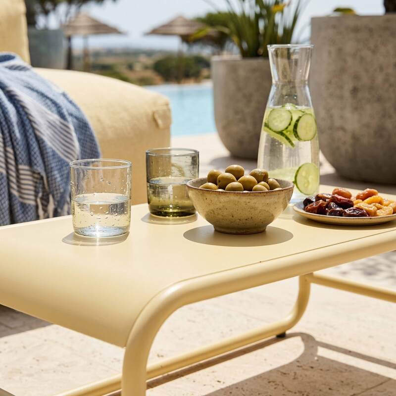 Table basse de jardin rectangulaire en métal 85x40x30 cm (3/7)