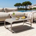 Table basse de jardin rectangulaire en métal 85x40x30 cm