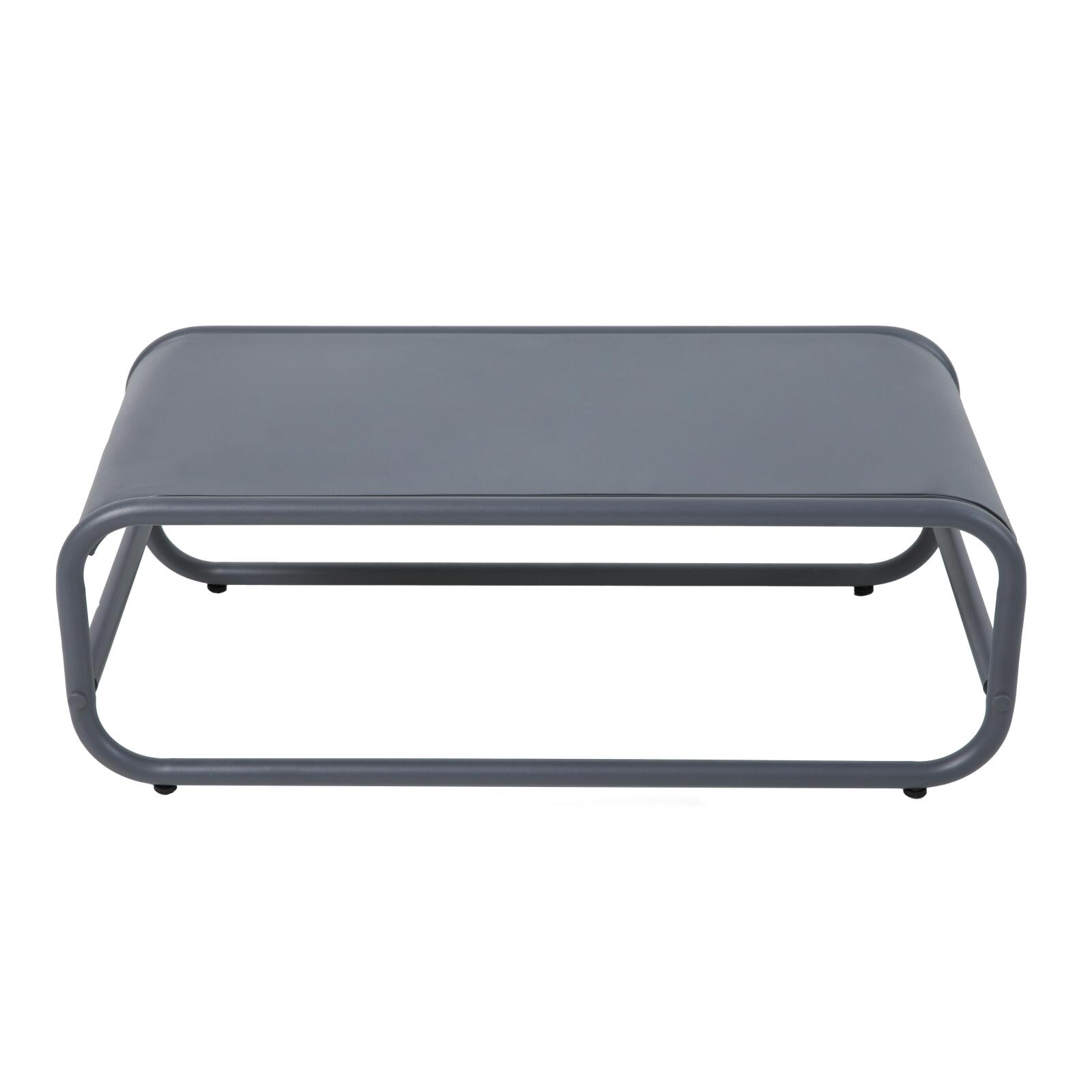Table basse de jardin rectangulaire en métal 85x40x30 cm